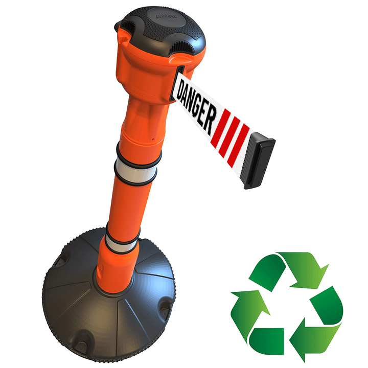 Skipper retractable barrier post and base system