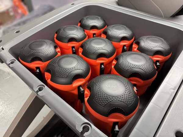 Retractable Barrier System | Skipper Traffic Cone Unicart – Includes 9 x Skipper cones, 9 x Skipper units & 1 x Accessory Pack