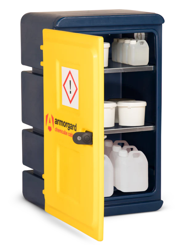 Armorgard Durable plastic chemical cabinet 575x440x910