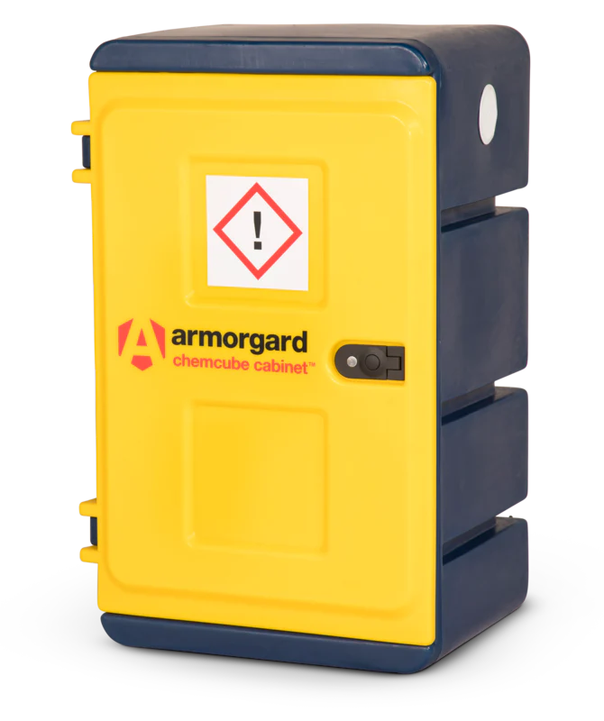 Armorgard Durable plastic chemical cabinet 575x440x910