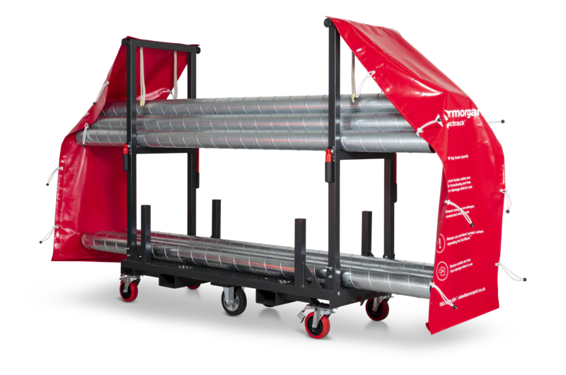 Armorgard Mobile rack for ducting 1830x1150x670 complete with  branded curtains