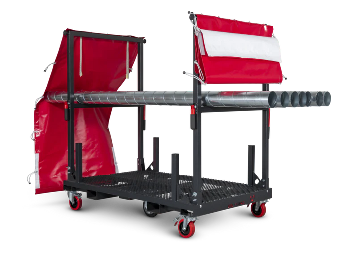 Armorgard  Mobile rack for ducting 1830x1150x670 complete with branded curtains