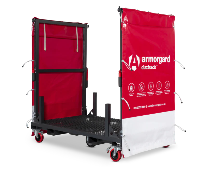 Armorgard  Mobile rack for ducting 1830x1150x670 complete with branded curtains