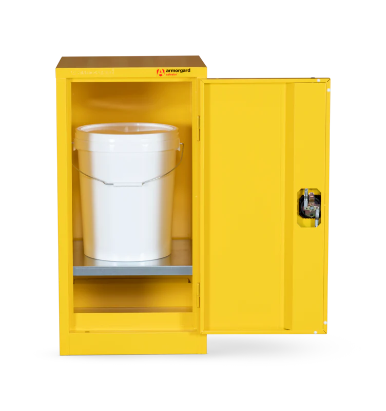 Armorgard Hazardous Floor Cupboard 450x465x905 c/w 1 Shelf