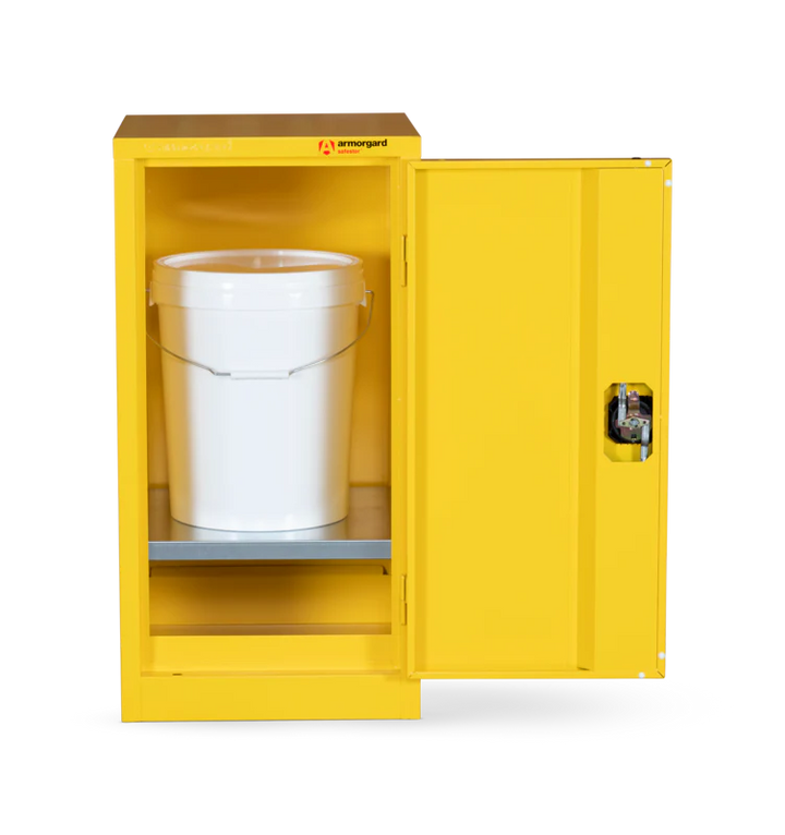 Armorgard Hazardous Floor Cupboard 450x465x905 c/w 1 Shelf