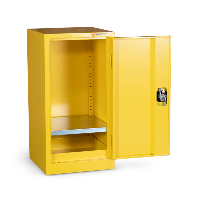 Armorgard Hazardous Floor Cupboard 450x465x905 c/w 1 Shelf