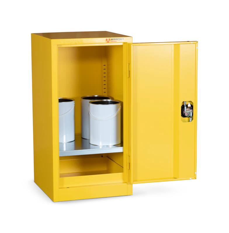 Armorgard Hazardous Floor Cupboard 450x465x905 c/w 1 Shelf
