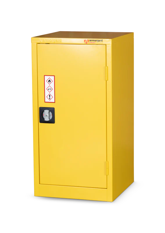 Armorgard Hazardous Floor Cupboard 450x465x905 c/w 1 Shelf
