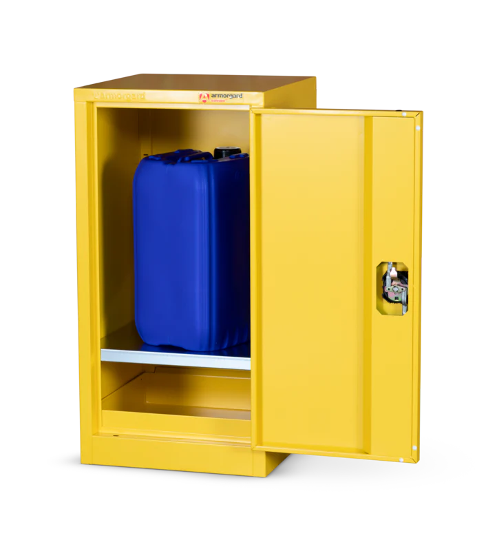 Armorgard Hazardous Floor Cupboard 450x465x905 c/w 1 Shelf