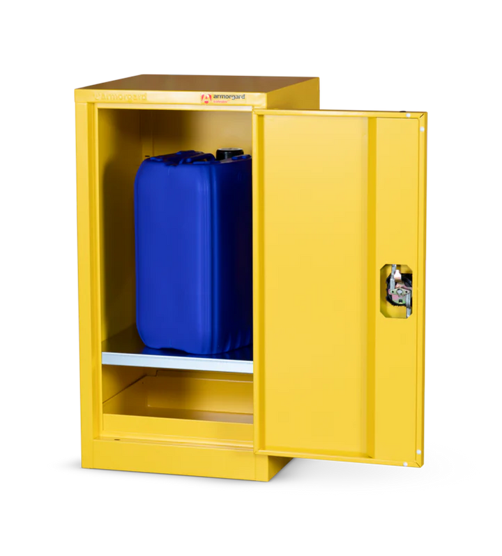 Armorgard Hazardous Floor Cupboard 450x465x905 c/w 1 Shelf