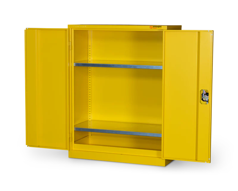 Armorgard Hazardous Floor Cupboard 900x465x1200 c/w 2 Shelves