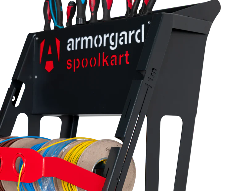 Armorgard Spoolkart, Sturdy mobile kart for dispensing multiple cable spools 740x840x1365