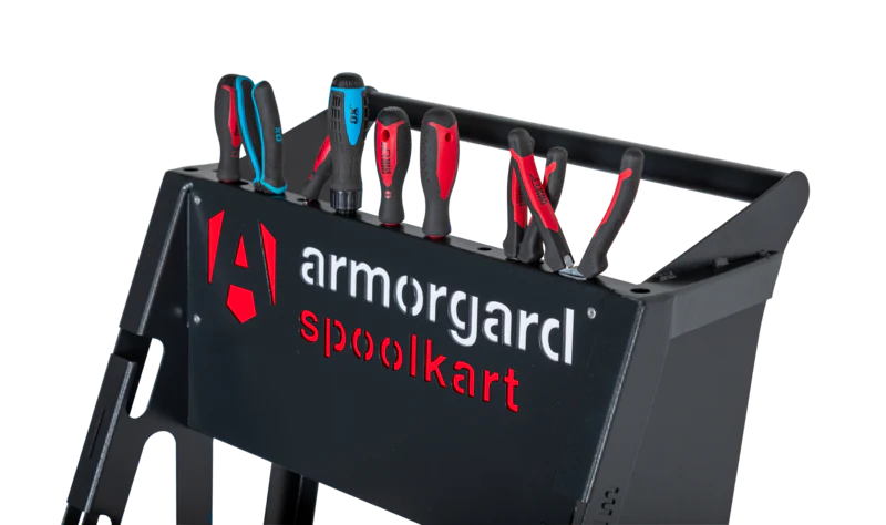 Armorgard Spoolkart, Sturdy mobile kart for dispensing multiple cable spools 740x840x1365