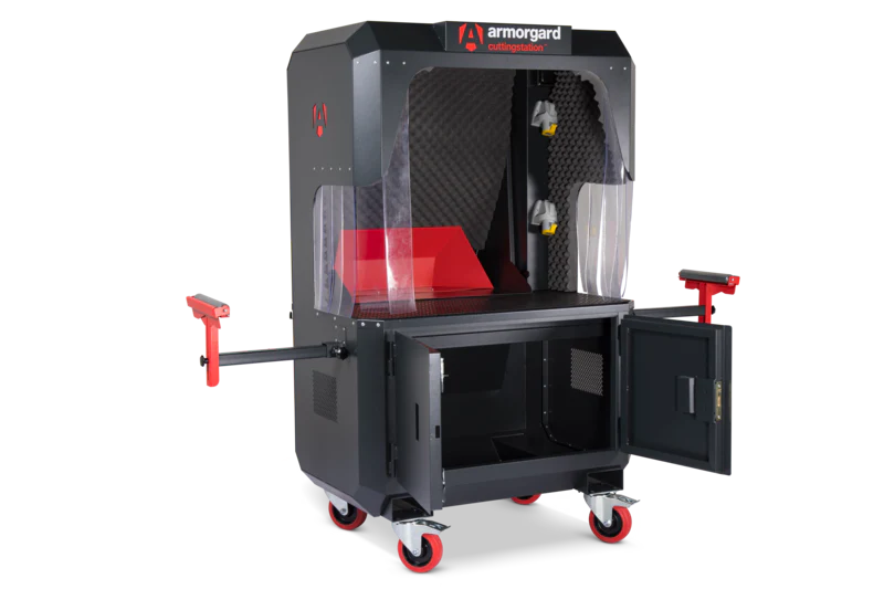 Armorgard CuttingStation chopsaw work bench with extendable back 1390x750x1900