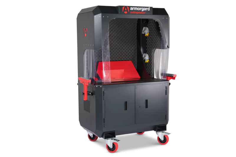 Armorgard CuttingStation chopsaw work bench with extendable back 1390x750x1900