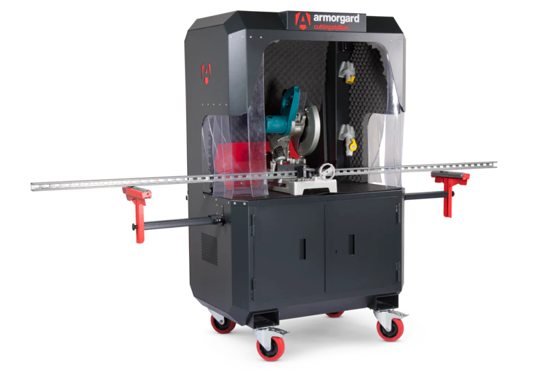 Armorgard CuttingStation chopsaw work bench with extendable back 1390x750x1900