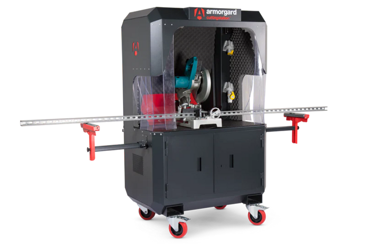 Armorgard CuttingStation chopsaw work bench with extendable back 1390x750x1900