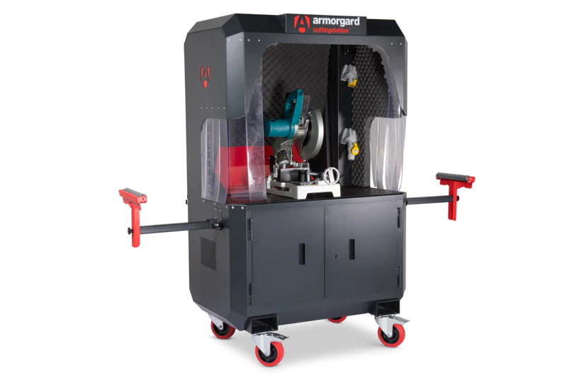 Armorgard CuttingStation chopsaw work bench with extendable back 1390x750x1900