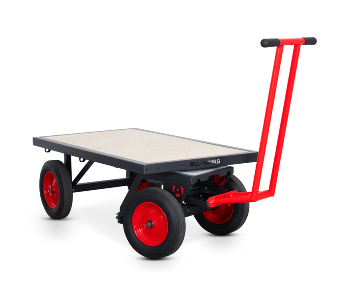 Armorgard TurnTableTruck TT1 flat-bed mobile trolley with brake 700x1575x460