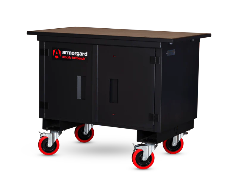 Armorgard Mobile Tuffbench c/w wooden top 1120x705x920