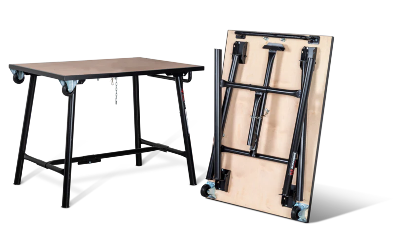 Armorgard Tuffbench + Folding Workbench c/w A Handle and Wheels