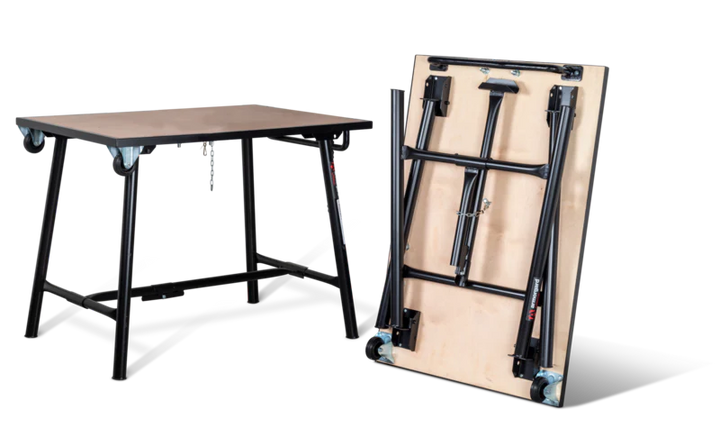 Armorgard Tuffbench + Folding Workbench c/w A Handle and Wheels