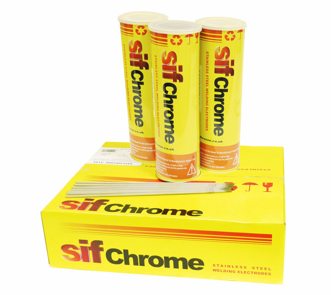 Sif SIFCHROME 308L 4.0mm Electrodes – Rutile Coated, Stainless Steel, Pack of 1